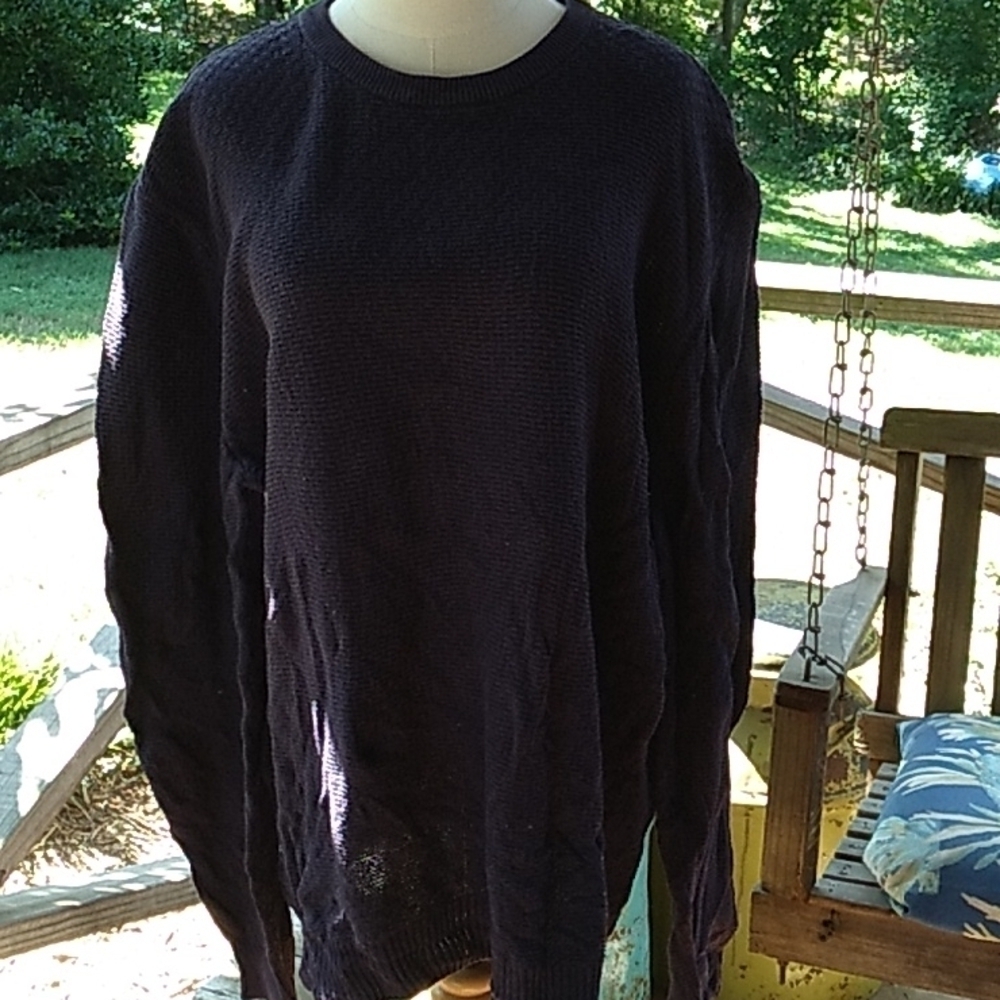 Mens large blue Saddlebred crew neck sweater